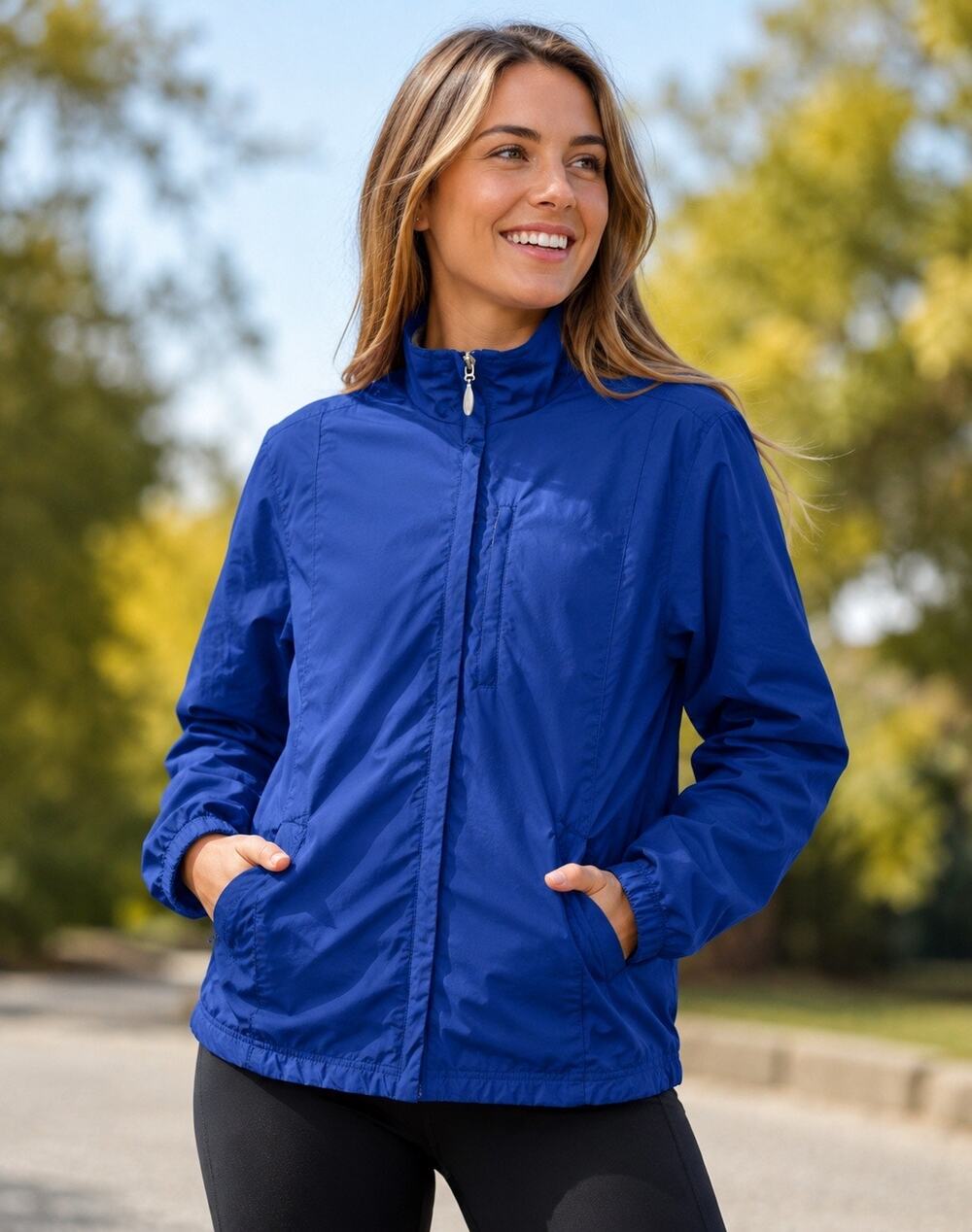 Nike Windbreaker Jacket Women’s Small Blue Full Zip Lightweight Outdoor Coat